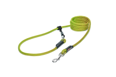 Preview: EASYLONG Hundeleine - M - 2m - grün mit roten Punkten